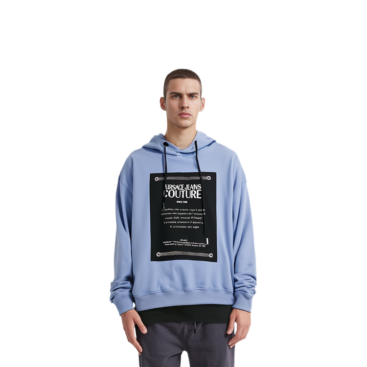 Details for Sudadera VERSACE JEANS COUTURE Azul Patchwork B7GUA7F2-30216-209