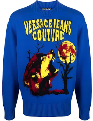 베르사체 진스 쿠튀르 블루 울 스웨터 패턴 크루넥. 71GAF815C-M08NOD7 Buy 베르사체 진스 쿠튀르 블루 울 스웨터 패턴 크루넥. 71GAF815C-M08NOD7