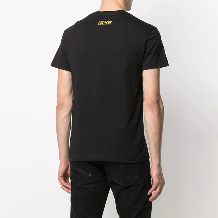 Purchase VERSACE JEANS COUTURE Bull Logo T-Shirt for Men Black SS21 Gift Guide B3GWA7TG-30319-K42