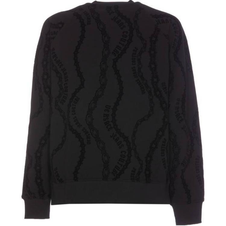 VERSACE JEANS COUTURE Chain Print Pullover Crewneck Sweater Men’s Black. 77GAI3X0-FS176-899 圖 3