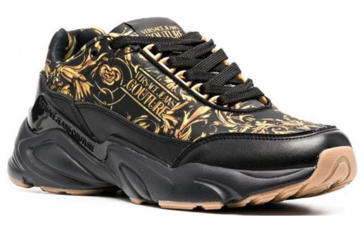 Order Versace Jeans Couture Chunky 'Cetakan Baroque - Hitam Emas' 72YA3SW2-ZS240-G89