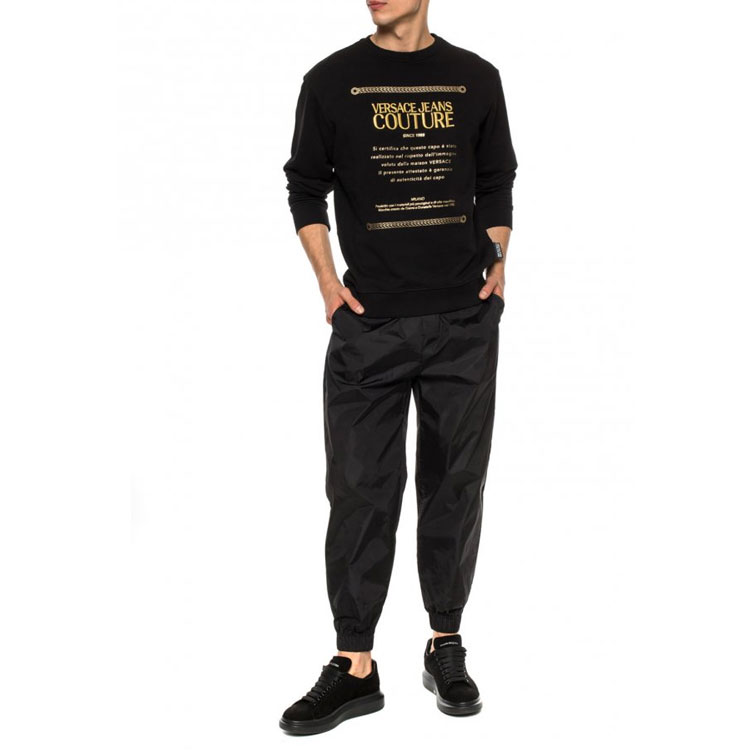 Details for 范思哲牛仔刺繡長袖黑色男士運動衫 B7GUA7FN-36604-Y6A