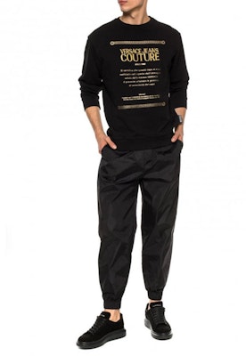 范思哲牛仔刺繡長袖黑色男士運動衫 B7GUA7FN-36604-Y6A Details for 范思哲牛仔刺繡長袖黑色男士運動衫 B7GUA7FN-36604-Y6A