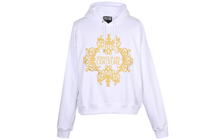 Order VERSACE JEANS COUTURE 刺繡白色衛衣 B7GUA711-36604-003
