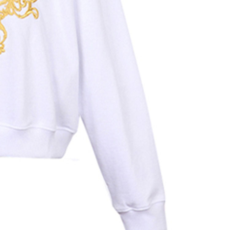 Sizing VERSACE JEANS COUTURE 刺繡白色衛衣 B7GUA711-36604-003
