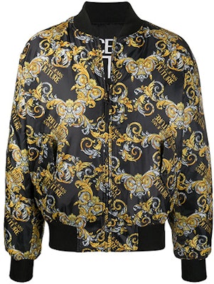 VERSACE JEANS COUTURE Floral Reversible Bomber Jacket Black Men C1GZA9C7-25131-899 Order VERSACE JEANS COUTURE Floral Reversible Bomber Jacket Black Men C1GZA9C7-25131-899