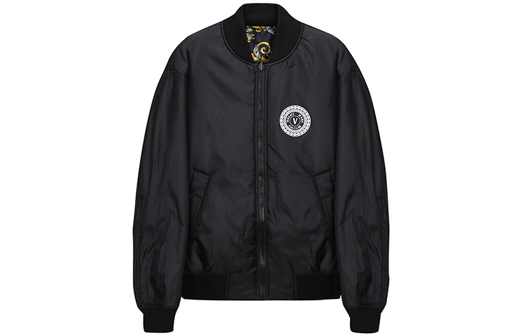 Lookbook VERSACE JEANS COUTURE Floral Reversible Bomber Jacket Black Men C1GZA9C7-25131-899