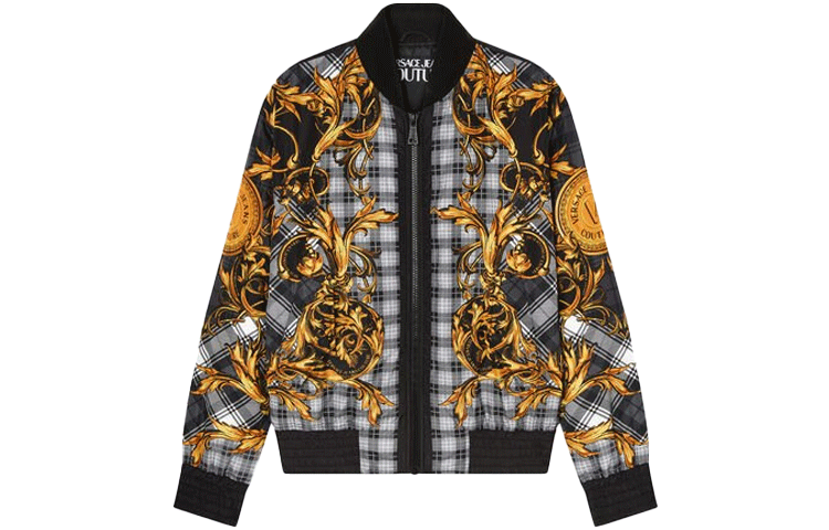 Order VERSACE JEANS COUTURE FW21 Baroque Print Bomber Jacket Men’s Black E71GAS421-ECQS06-EG80