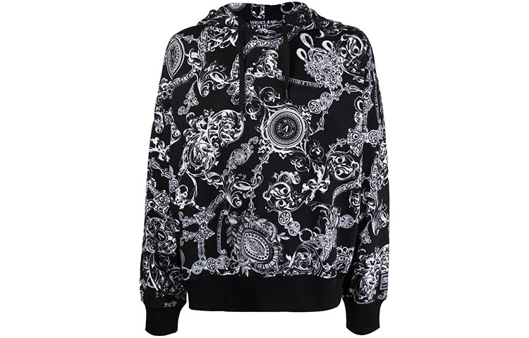 VERSACE JEANS COUTURE FW21 Baroque Print Pullover Hoodie Black (). 71GAI3C0-FS004-899 圖 2