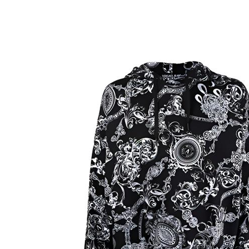 VERSACE JEANS COUTURE FW21 Baroque Print Pullover Hoodie Black (). 71GAI3C0-FS004-899 圖 6