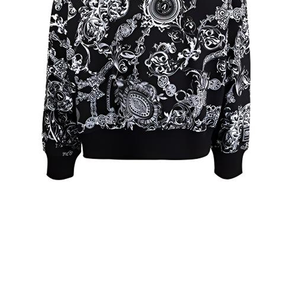 VERSACE JEANS COUTURE FW21 Baroque Print Pullover Hoodie Black (). 71GAI3C0-FS004-899 圖 7