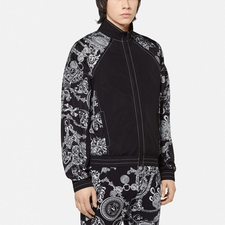 VERSACE JEANS COUTURE FW21 Black Detachable Sleeve Print Jacket. E71GAS401-ECQS02-E899 圖 4