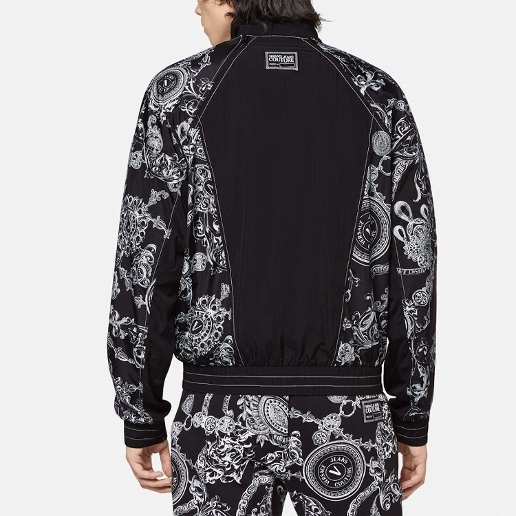 VERSACE JEANS COUTURE FW21 Black Detachable Sleeve Print Jacket. E71GAS401-ECQS02-E899 圖 5