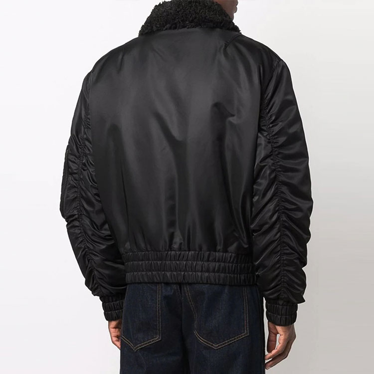 Shop VERSACE JEANS COUTURE FW21 Colorblock Bomber Jacket Men Black. 71GAS419-N0016-899