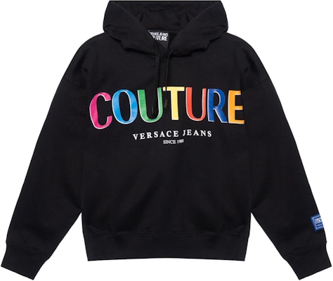 ヴェルサーチ ジーンズ クチュール FW21 レタープリント ルーズフィット フーディー ブラック 71GAIP04C-F00P-899 Buy ヴェルサーチ ジーンズ クチュール FW21 レタープリント ルーズフィット フーディー ブラック 71GAIP04C-F00P-899