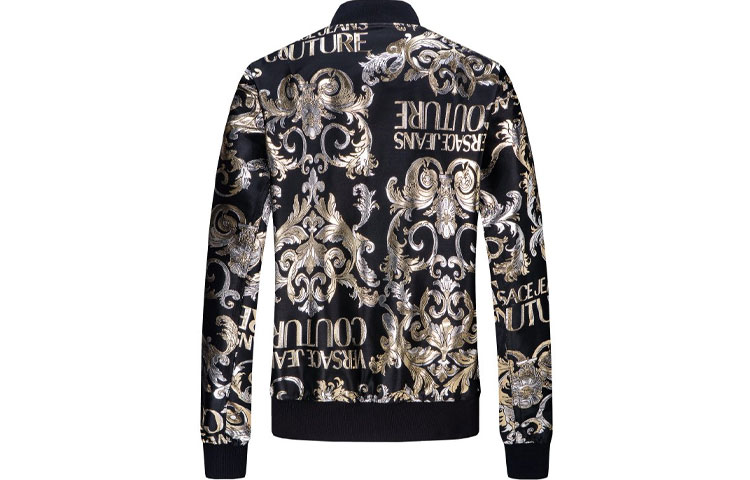 Lookbook VERSACE JEANS COUTURE FW21 Reversible Logo Print Jacket Black C1GWA907-WUP407-899