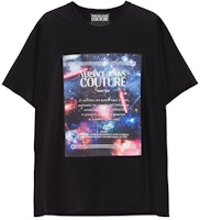 VERSACE JEANS COUTURE FW22 Black Casual Logo Print Short-Sleeve T-Shirt. E73GAHF08-ECJ03F-E899 VERSACE JEANS COUTURE FW22 Black Casual Logo Print Short-Sleeve T-Shirt. E73GAHF08-ECJ03F-E899