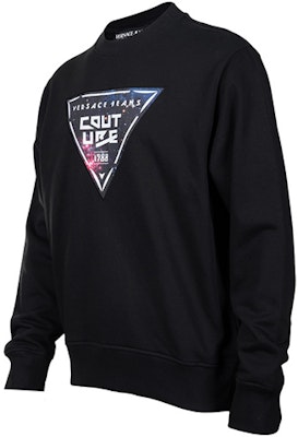 VERSACE JEANS COUTURE FW22 Black Pullover Sweatshirt with Logo Print 73GAIF07-CF03F-899 Shop VERSACE JEANS COUTURE FW22 Black Pullover Sweatshirt with Logo Print 73GAIF07-CF03F-899