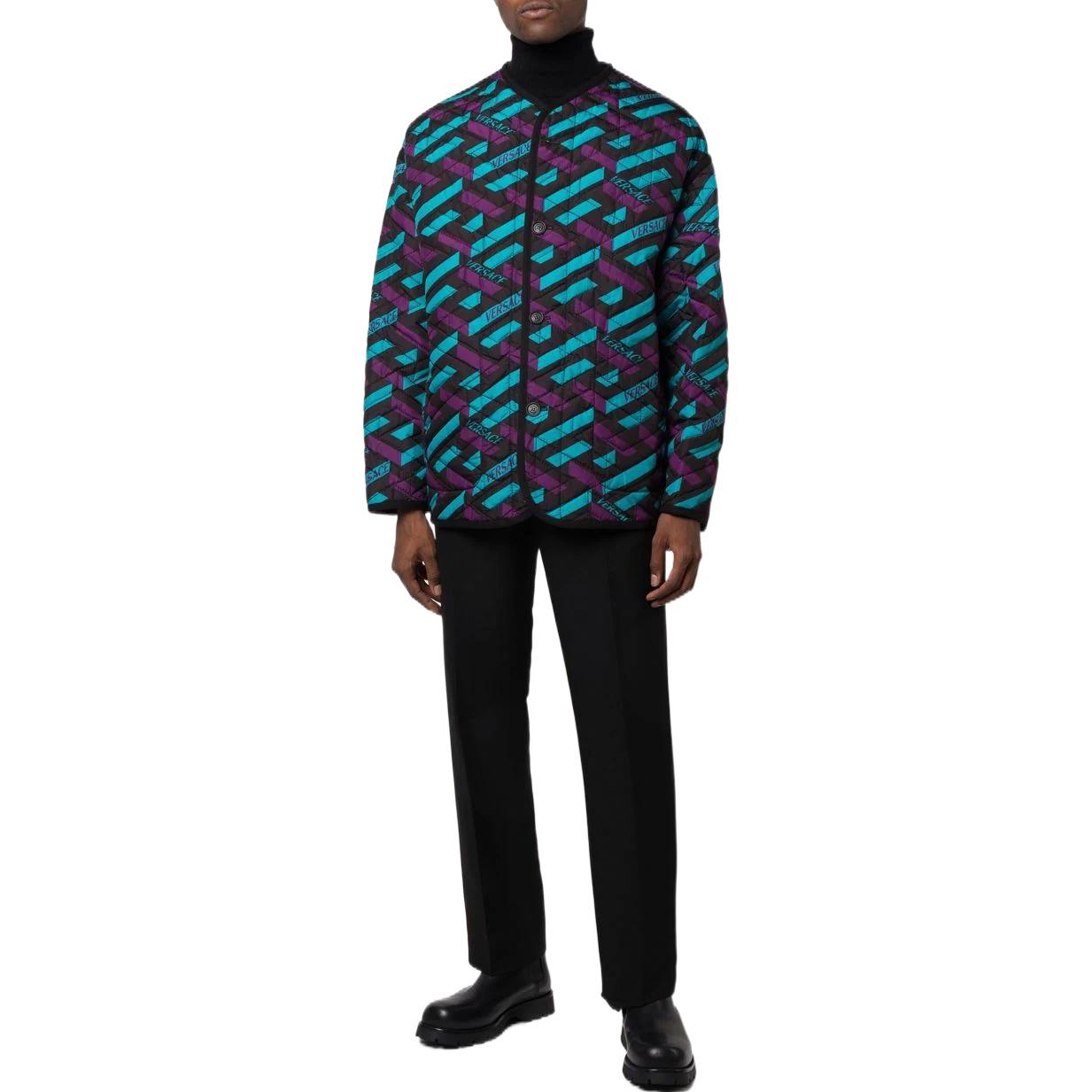 VERSACE JEANS COUTURE FW22  Blue Reversible La Greca Logo Print Jacket 1006663-1A04934-5G320 圖 3