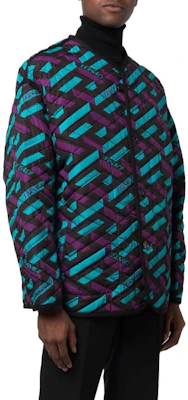 ヴェルサーチ ジーンズ クチュール FW22 ブルー リバーシブル ラ グレカ ロゴ ジャケット 1006663-1A04934-5G320 Shop ヴェルサーチ ジーンズ クチュール FW22 ブルー リバーシブル ラ グレカ ロゴ ジャケット 1006663-1A04934-5G320