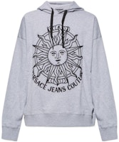 VERSACE JEANS COUTURE FW22 Grey Logo Embroidered Cotton Sweatshirt. 72GAIT11-CF01T-802 VERSACE JEANS COUTURE FW22 Grey Logo Embroidered Cotton Sweatshirt. 72GAIT11-CF01T-802