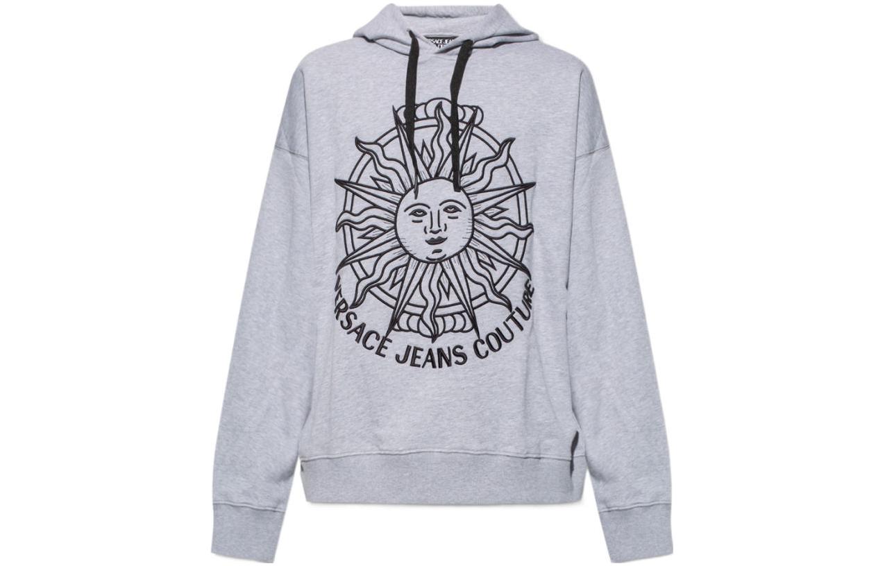 Order VERSACE JEANS COUTURE FW22  Grey Logo Embroidered Cotton Sweatshirt. 72GAIT11-CF01T-802