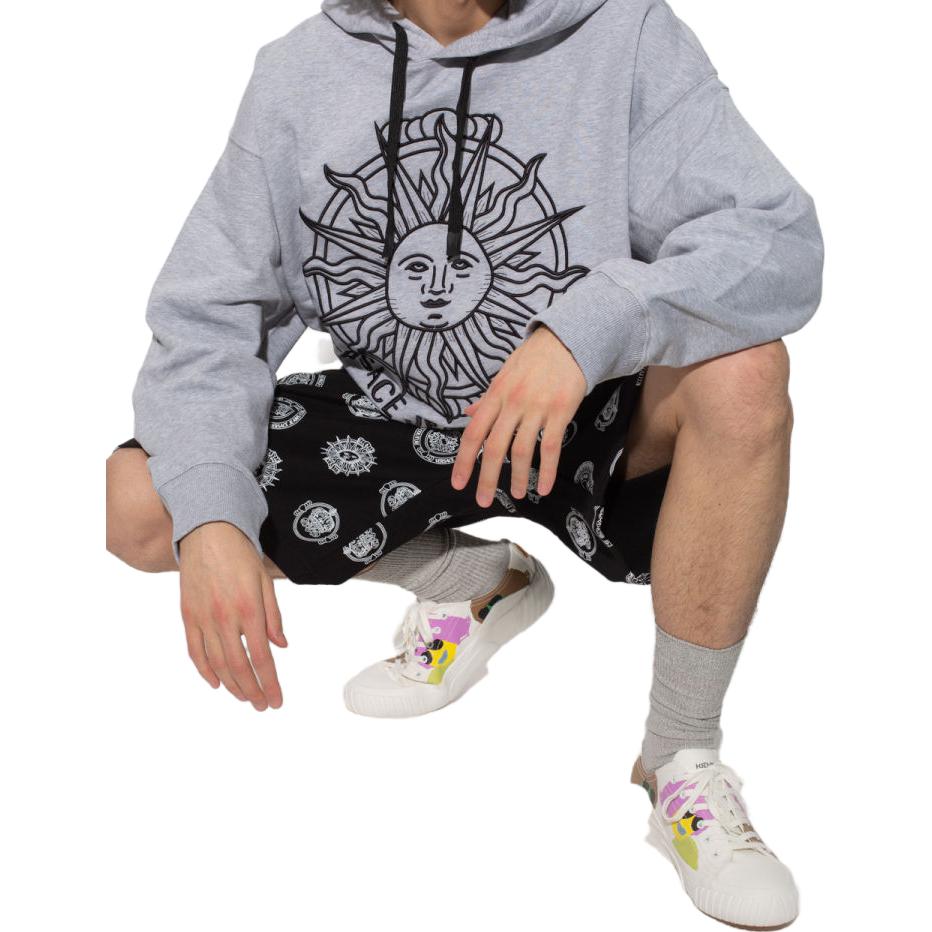 Purchase VERSACE JEANS COUTURE FW22  Grey Logo Embroidered Cotton Sweatshirt. 72GAIT11-CF01T-802