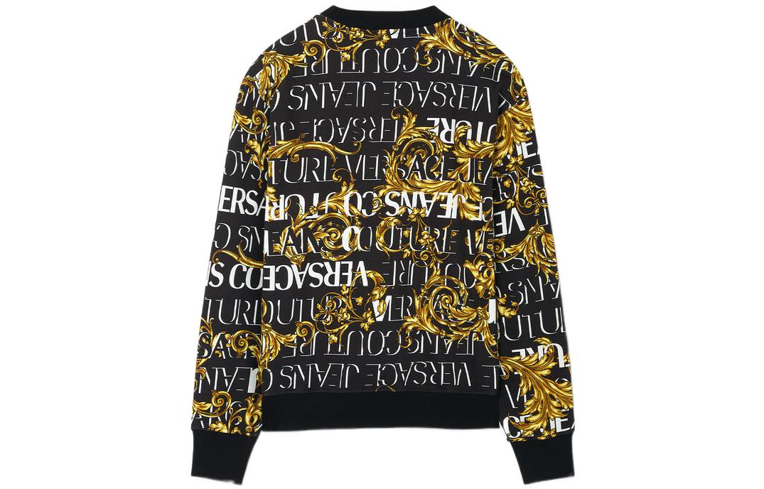 Lookbook VERSACE JEANS COUTURE FW22 Baju Sweatshirt Logo Hitam Lelaki. E73GAI3R0-EFS041-EG89