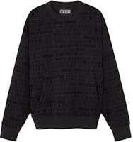 VERSACE JEANS COUTURE FW22 Black Logo Crewneck Pullover Sweatshirt . E73GAI310-EFS045_E899 VERSACE JEANS COUTURE FW22 Black Logo Crewneck Pullover Sweatshirt . E73GAI310-EFS045_E899