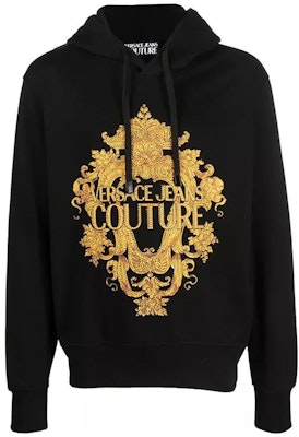 VERSACE JEANS COUTURE Hoodie Hitam Pria FW22 Letter Print Drawstring. E73GAIP02-ECF01P-EG89 Order VERSACE JEANS COUTURE Hoodie Hitam Pria FW22 Letter Print Drawstring. E73GAIP02-ECF01P-EG89