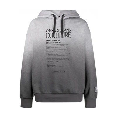 VERSACE JEANS COUTURE FW22 Letter Print Hooded Loose Sweatshirt . 72GAIP05-CF04P-E77