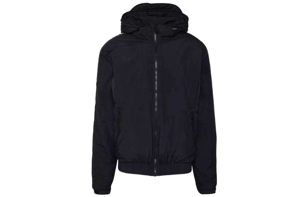 Order 范思哲牛仔Couture FW22字母条纹连帽夹克 黑色 E73GAS4D6-ECQQ5D-E899