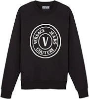 Order VERSACE JEANS COUTURE FW22 logo黑色長袖圓領運動衫 男款 E73GAIT22-ECF00T_E899