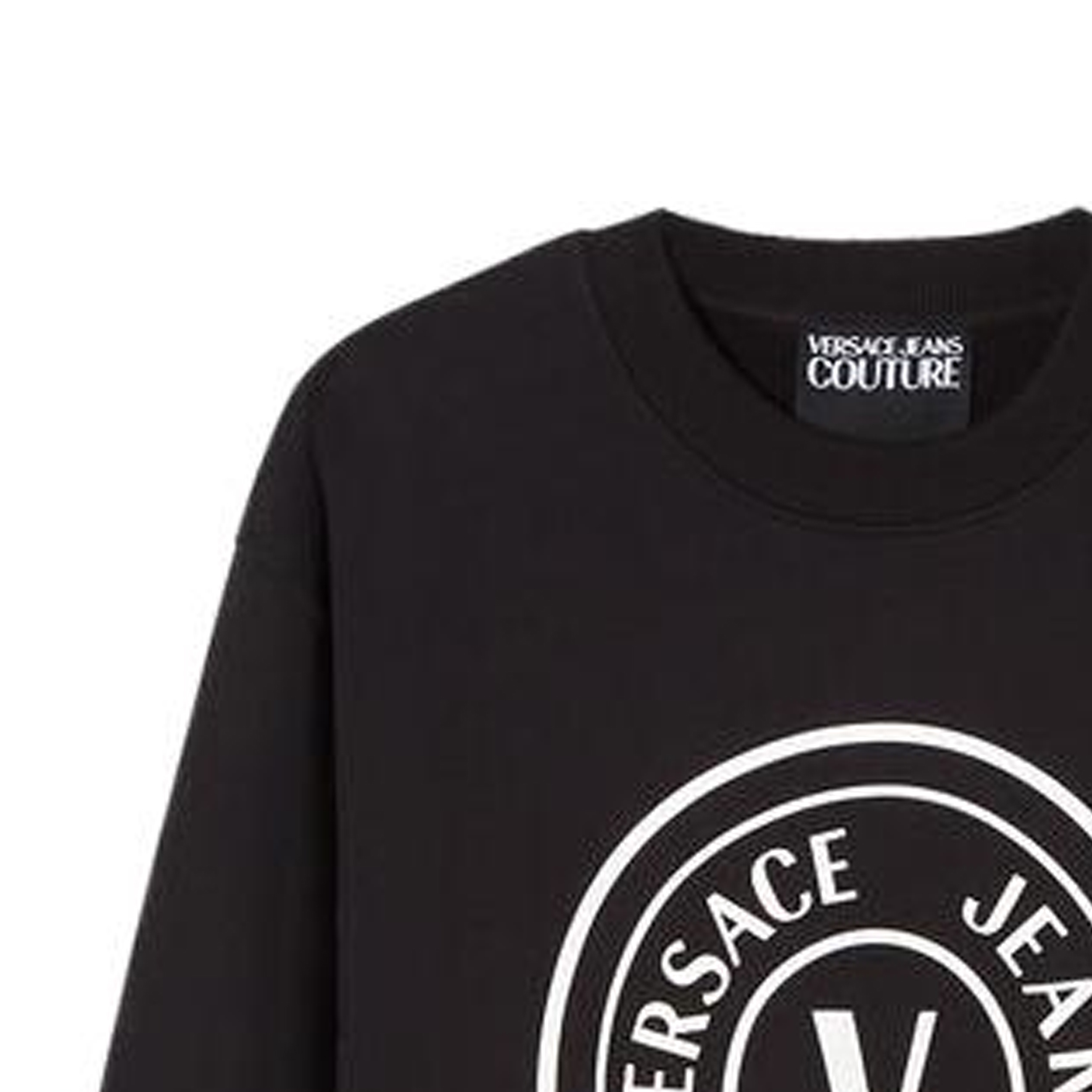 Details for VERSACE JEANS COUTURE FW22 logo黑色長袖圓領運動衫 男款 E73GAIT22-ECF00T_E899