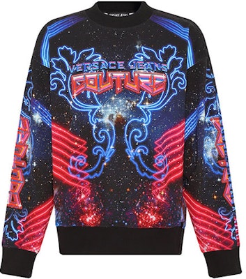 VERSACE JEANS COUTURE FW22 Logo Print Pullover Sweatshirt Black Men. 73GAI3OG-FS054-MS3 Order VERSACE JEANS COUTURE FW22 Logo Print Pullover Sweatshirt Black Men. 73GAI3OG-FS054-MS3