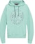 Order Versace Jeans Couture FW22 Mint Green Logo Print Hoodie Pullover for Men. 73GAIG07-CF00G-132
