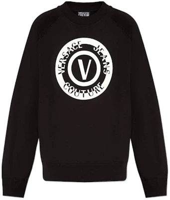 베르사체 진스 꾸뛰르 FW23 블랙 그래픽 프린트 긴팔 스웨트셔츠 76GAIT06-CF01T-899 Buy 베르사체 진스 꾸뛰르 FW23 블랙 그래픽 프린트 긴팔 스웨트셔츠 76GAIT06-CF01T-899