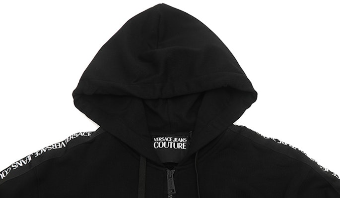 ヴェルサーチ ジーンズ クチュール FW23 ブラックフーディー レタープリントデザイン 75GAIF1-1CF03-F899 Purchase ヴェルサーチ ジーンズ クチュール FW23 ブラックフーディー レタープリントデザイン 75GAIF1-1CF03-F899