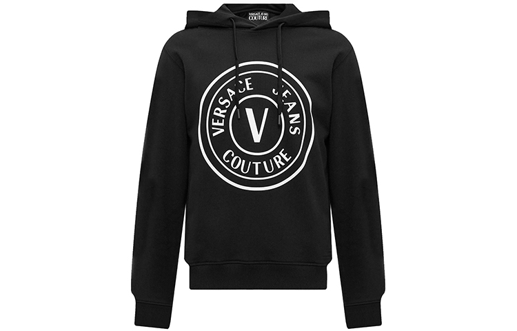 Order VERSACE JEANS COUTURE FW23  Logo Print Hoodie Black. 75GAIT08-CF06T-899