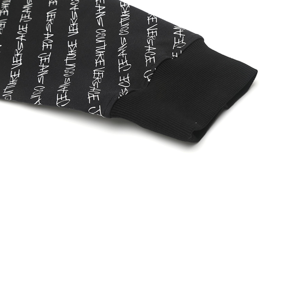 Details for Sudadera Capucha Negra VERSACE JEANS COUTURE FW23 Logo Integral 75GAI3C-0FS10-3899