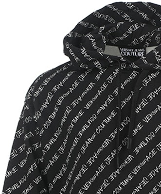 Sudadera Capucha Negra VERSACE JEANS COUTURE FW23 Logo Integral 75GAI3C-0FS10-3899 Sizing Sudadera Capucha Negra VERSACE JEANS COUTURE FW23 Logo Integral 75GAI3C-0FS10-3899