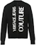 Buy VERSACE JEANS COUTURE FW23 Sweater Pria Hitam Print Letter Knit Zip-Up 75GAFM12-CM11A-A0E