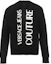 Order VERSACE JEANS COUTURE FW23 Sweater Pria Hitam Print Letter Knit Zip-Up 75GAFM12-CM11A-A0E