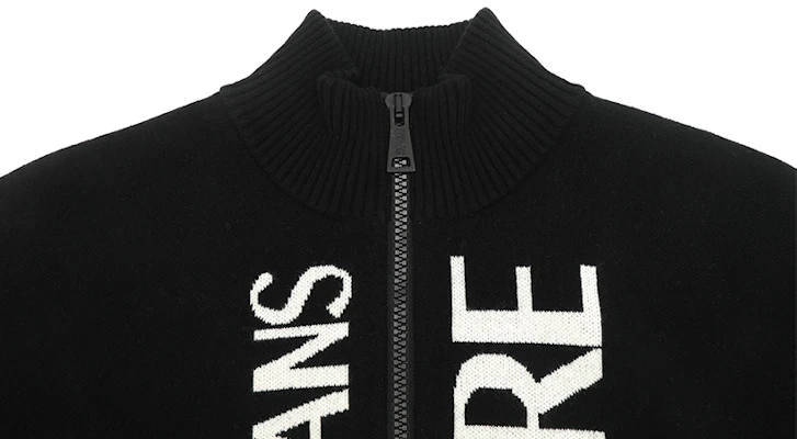 VERSACE JEANS COUTURE FW23 Sweater Pria Hitam Print Letter Knit Zip-Up 75GAFM12-CM11A-A0E Purchase VERSACE JEANS COUTURE FW23 Sweater Pria Hitam Print Letter Knit Zip-Up 75GAFM12-CM11A-A0E