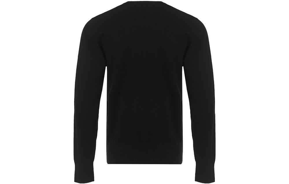 VERSACE JEANS COUTURE FW23 Black Logo Embroidered Crewneck Knit Sweater Men 75GAFM00-CM06H-899 圖 3