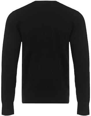 VERSACE JEANS COUTURE FW23 Black Logo Embroidered Crewneck Knit Sweater Men 75GAFM00-CM06H-899 Lookbook VERSACE JEANS COUTURE FW23 Black Logo Embroidered Crewneck Knit Sweater Men 75GAFM00-CM06H-899