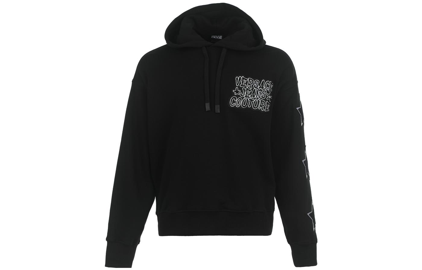 Order VERSACE JEANS COUTURE FW23 Graphic Print Pullover Sweatshirt Black . 75GAI3C-2F0002-899