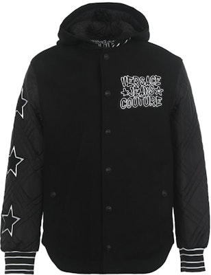 VERSACE JEANS COUTURE FW23 Letter Print Casual Jacket Men’s Black 75GASD13-CFD73-899 Order VERSACE JEANS COUTURE FW23 Letter Print Casual Jacket Men’s Black 75GASD13-CFD73-899