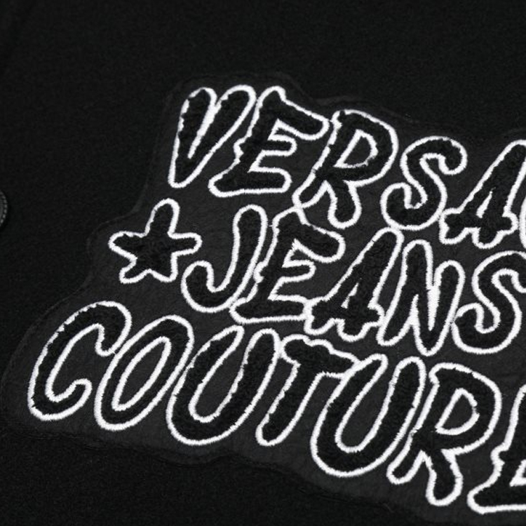 Details for VERSACE JEANS COUTURE FW23 Letter Print Casual Jacket Men’s Black 75GASD13-CFD73-899