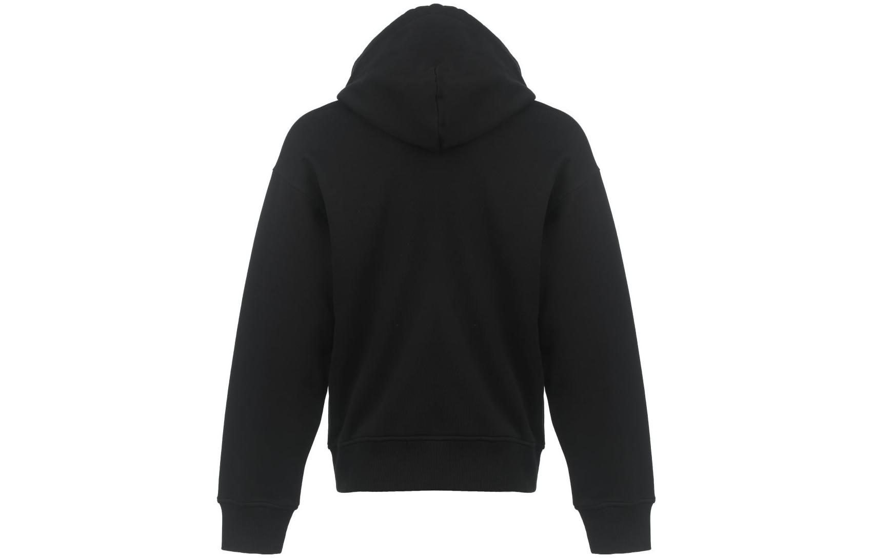 Lookbook 베르사체 진스 쿠튀르 FW23 로고 프린트 블랙 후디. 75GAIF05-CF03F-899